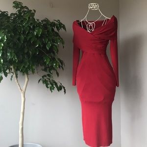 Red Knit Dress Sz L